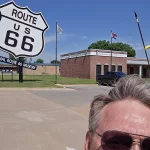 Oklahoma Route 66 Museum Sign Selifie.webp