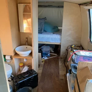 Finished bedroom divider