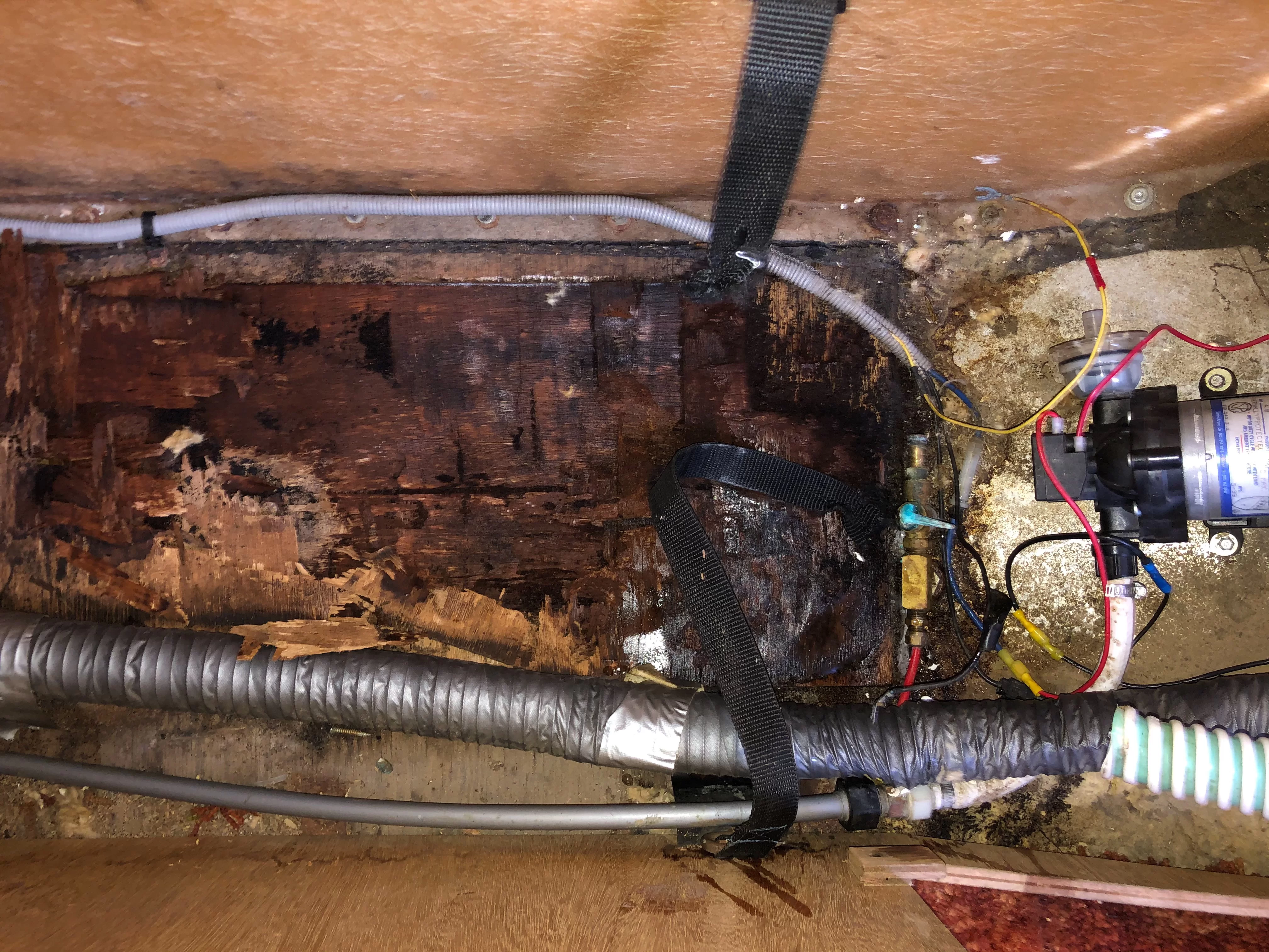 Rot Under Fresh Water Tank